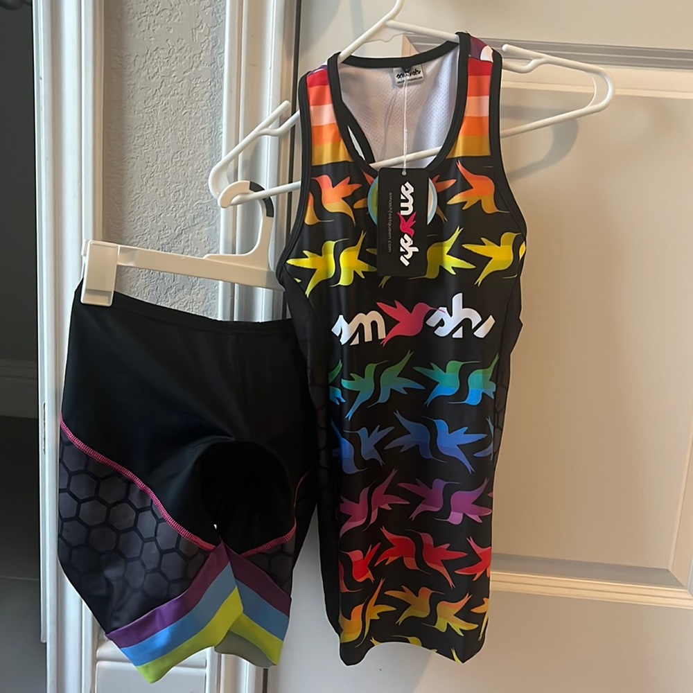 Smashfest Queen Cycle shorts and Tri top